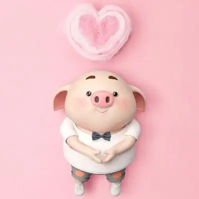 2019猪猪微信头像_分享一组超可爱的猪猪头像