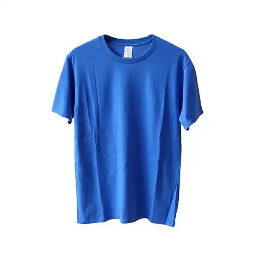 基础款 蓝色系浅蓝色短袖t恤男女 圆领纯棉 宽松 韩版学生 情侣