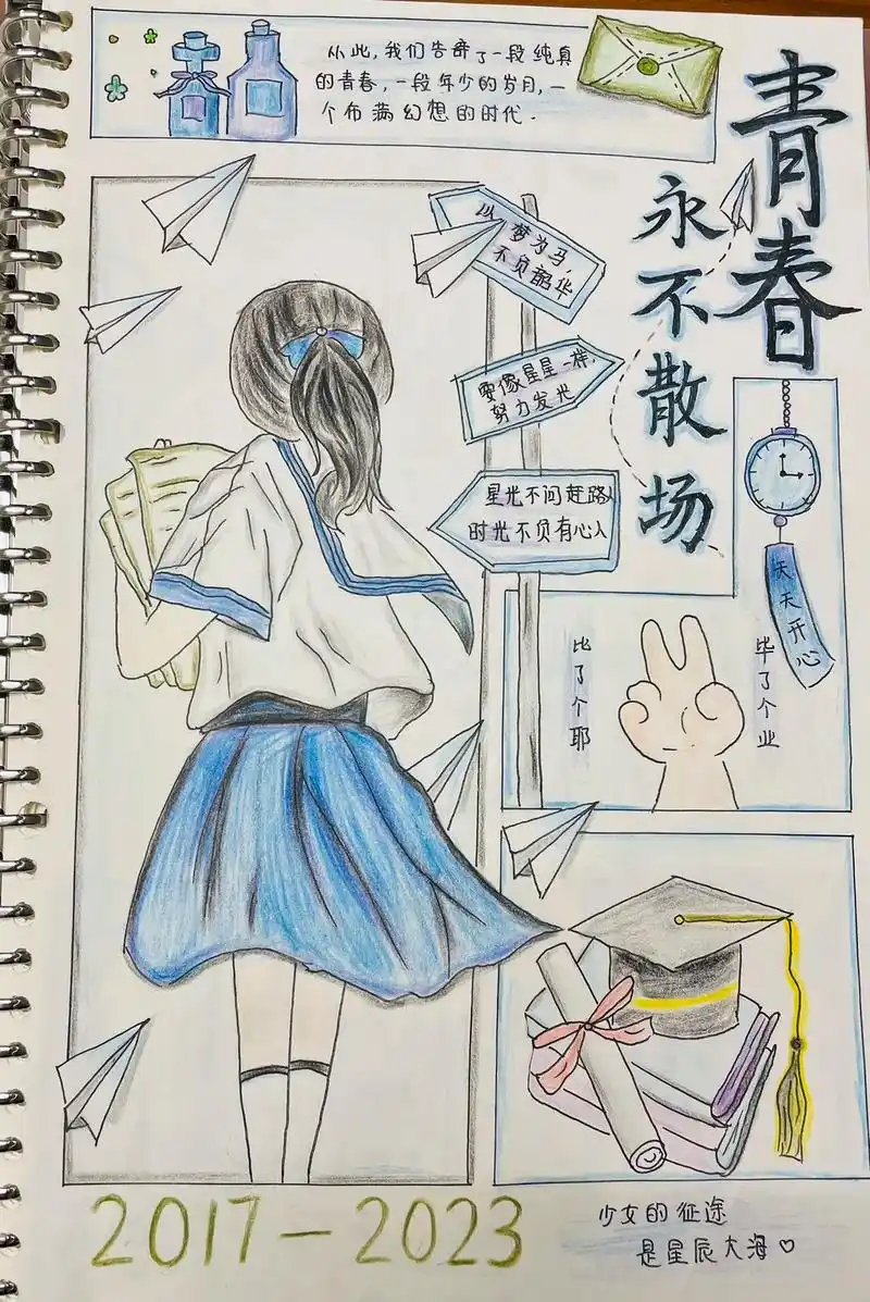 原创手绘最姐的成长记录册