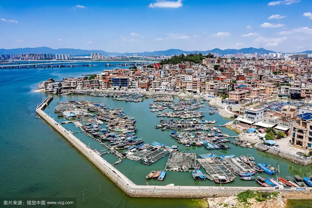 厦门城市风光-航拍翔安琼头村自然风光