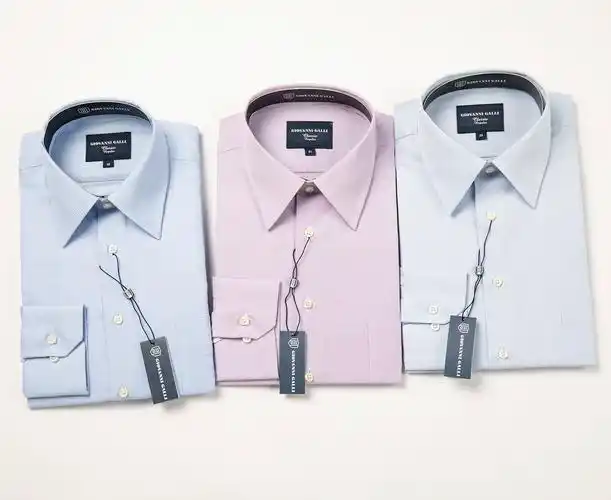 商务_长袖衬衫法式经典领尖领男装商务正装春秋全棉修身蓝色品牌衬衣