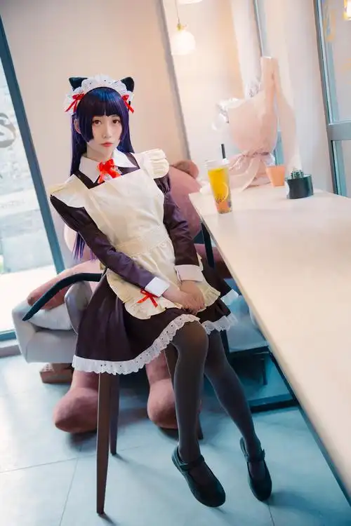 霜漠染殇 在最不卖萌网的cosplay作品俺妹 黑猫女仆ver