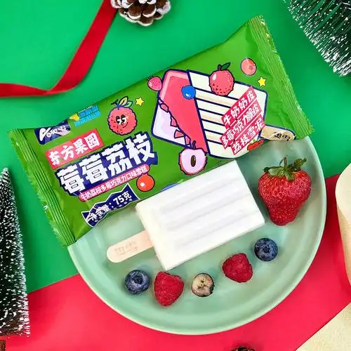 【新品】奥雪东方果园牛奶莓莓荔枝夹心巧克力脆皮75g冰淇淋雪糕