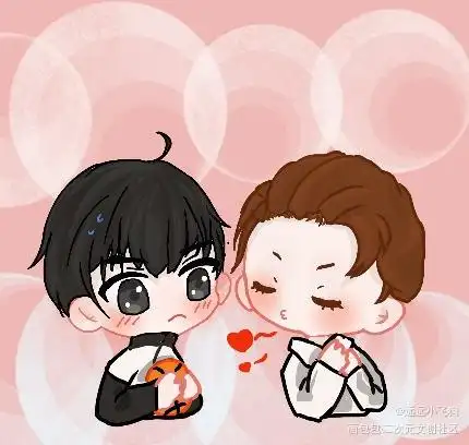 小李子,亲亲～_188男团简隋英李玉平涂日系q版同人头像表情包我要上首