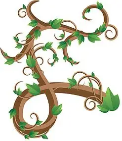 藤蔓矢量卡通风格常春藤