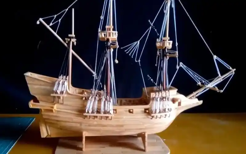 用雪条棒制作小船 金鹿号 制作过程_哔哩哔哩 (゜-゜)つロ 干杯~-bili