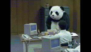 熊猫暴躁砸桌子表情包