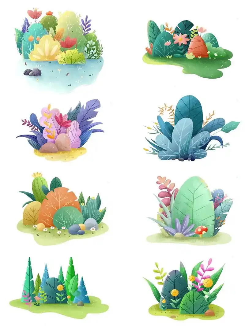 一些扁平风场景插画合集