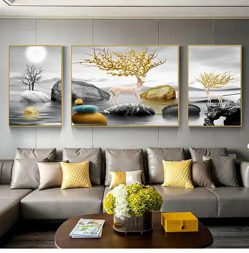 客厅装饰画现代简约装饰画沙发背景墙画餐厅挂画玄关壁画卧室抽象艺术