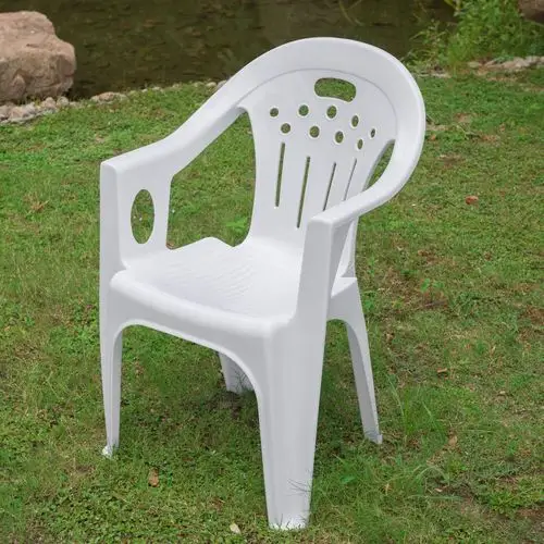 塑料餐椅 靠背椅子 带扶手加厚防滑 排挡椅 花园椅 户外休闲椅子