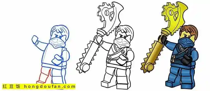 10张令男孩子们尖叫的乐高忍者主题涂色图片-红豆饭小学生简笔画大全