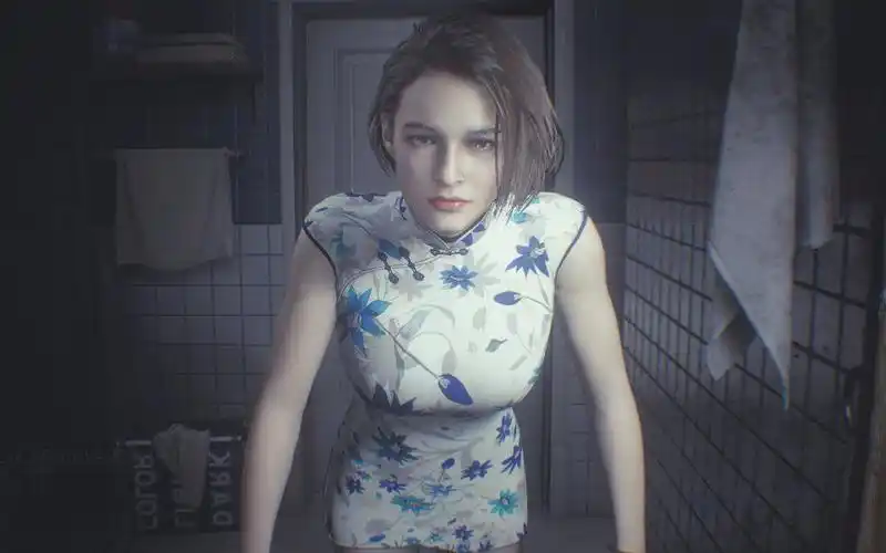 《生化危机3重制版》旗袍美女吉尔_哔哩哔哩_bilibili