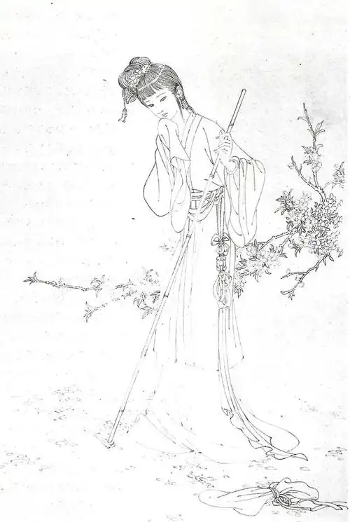 黛玉葬花画法步骤