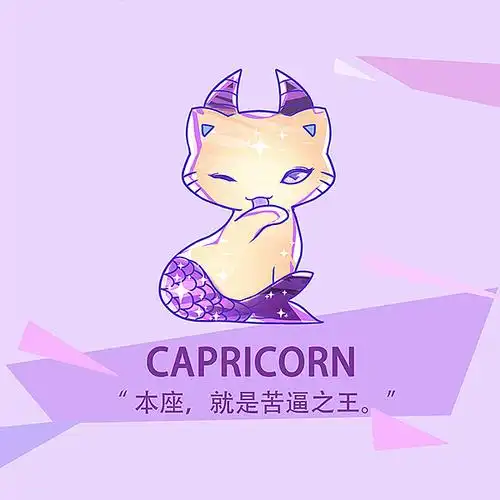 清新手绘星座猫形象十二星座喵