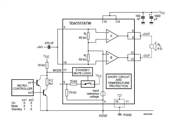 nxp 公司的tda1517atw是 8w