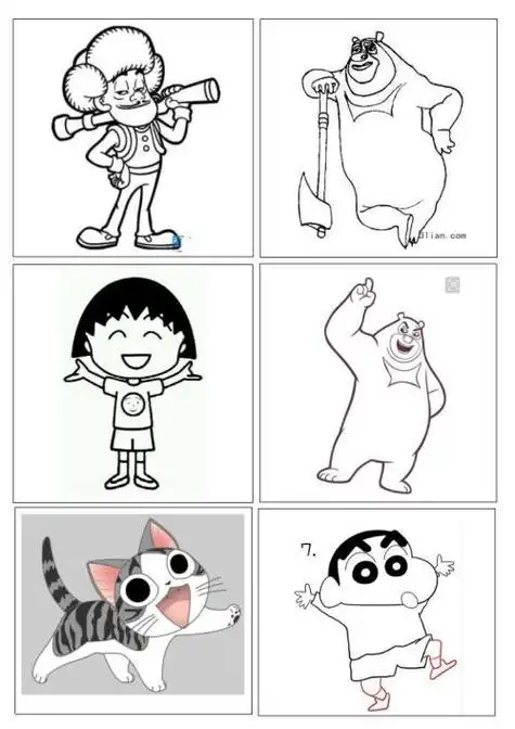 有遮挡关系的人物简笔画