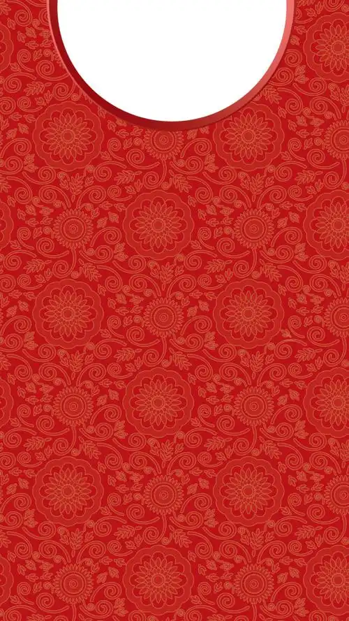 红色背景上的花纹h5素材背景