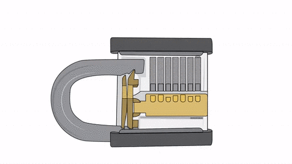 解锁常见的弹子锁