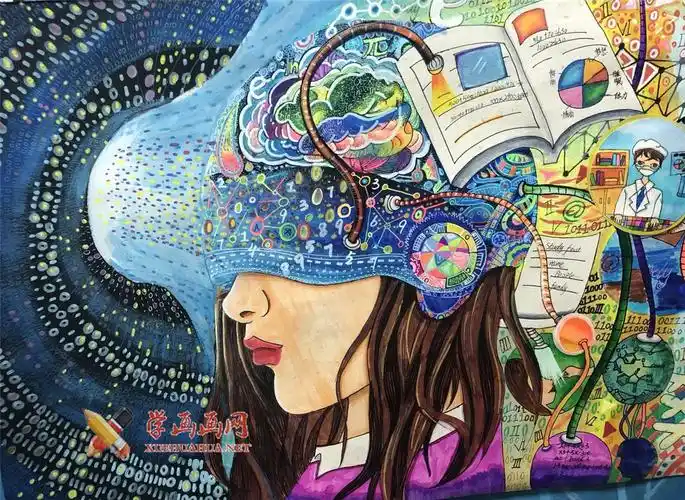 《多功能记忆学习仪》__科幻画_科幻画图片大全_学画画网_国内最大的