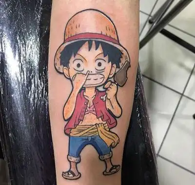 25张手臂路飞卡通纹身图案(海贼王)