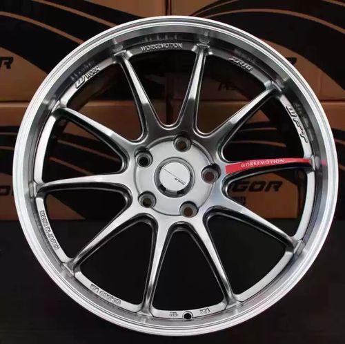 诚迈适用于 18寸work zr10全新抛边改装轮毂国产复刻版 高亮黑车边