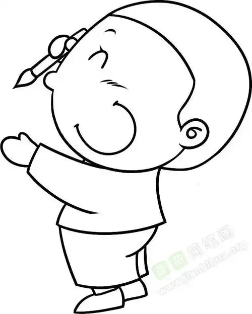 男孩简笔画 男孩简笔画 帅气