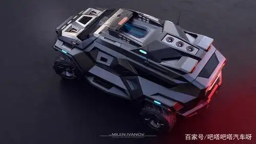 由milen ivanov设计,超级科幻未来装甲车 armortruck