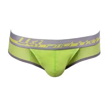 > u&i原创枪弹分离活动u凸囊袋纯棉低腰男士三角内裤992 果绿色 xxl