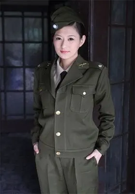 民国军装军官服演出国军军装美式军服男女儿童国民党军装北伐军服