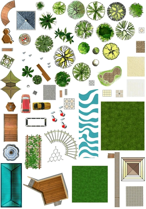 园林景观平面ps植物建筑等 设计素材.doc