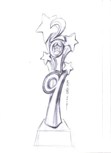 往年客户奖杯手稿手绘作品