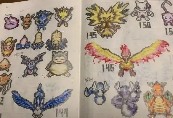 图集太强了日本小学生手绘宝可梦全国图鉴