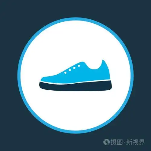 运动鞋图标彩色符号.优质隔离运动鞋元素时尚风格