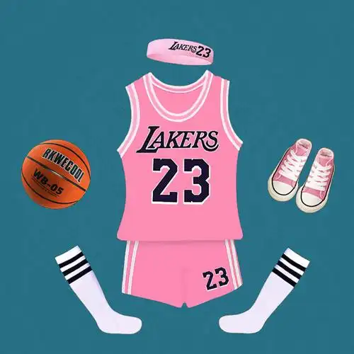 熠垣枫夏季新款儿童篮球服套装宝宝球衣全棉幼儿园女童运动比赛服23号