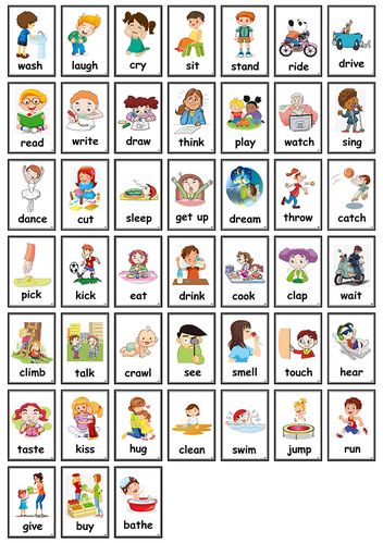 凯史英语单词卡片日常行为动作生活45张训练认知闪卡幼儿园教师教具