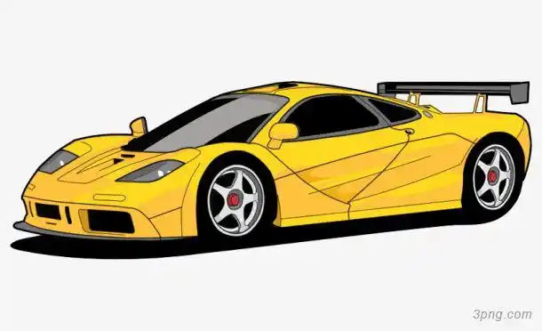 卡通超酷汽车png素材透明免抠图片-卡通手绘