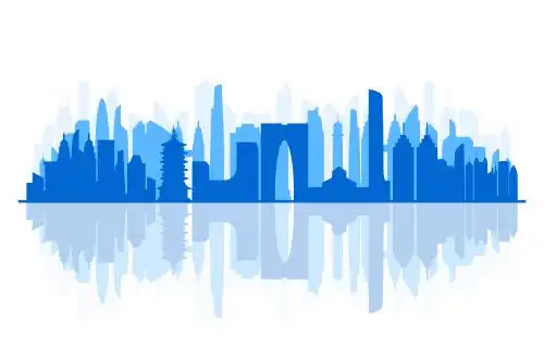 苏州建筑城市剪影 城市