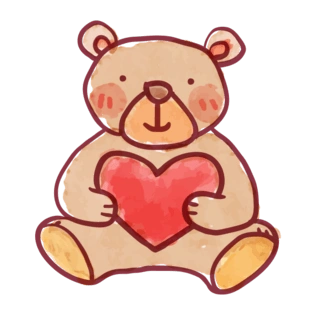 爱心小熊图片大全