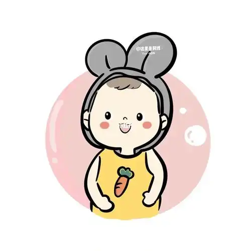 原创手绘宝宝百天头像