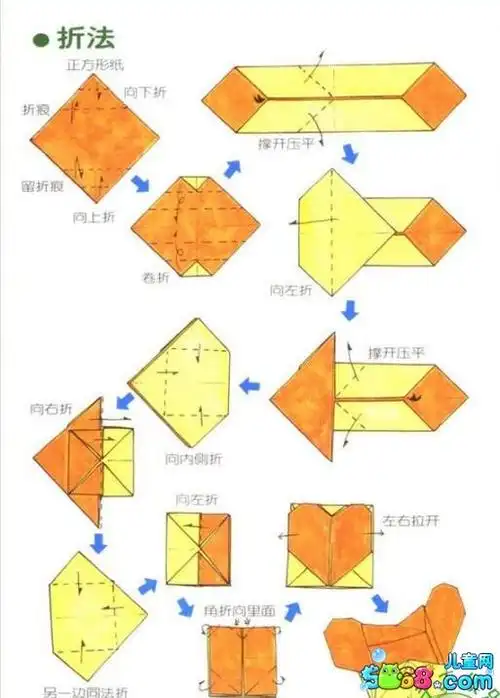 各种爱心折纸步骤大全-爱心的折纸(4)