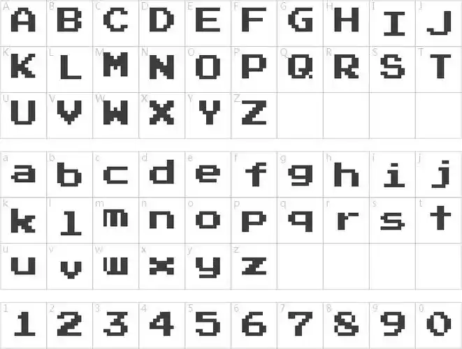 pressstart2p字体下载-press start 2p英文像素字体,免费可商用字库