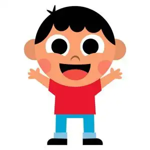 卡通可爱的孩子孤立照片