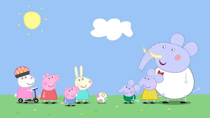 小猪佩奇搞笑配音佩姐和她的朋友们在玩甩影子