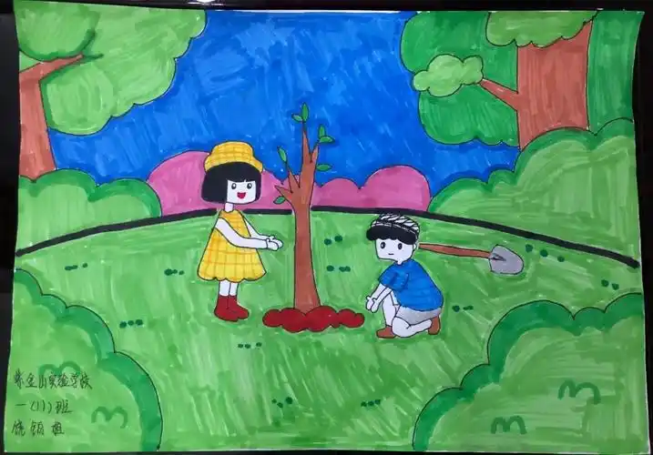 投票充植绿色我有画说植树节主题绘画作品投票开启你就是大众评审