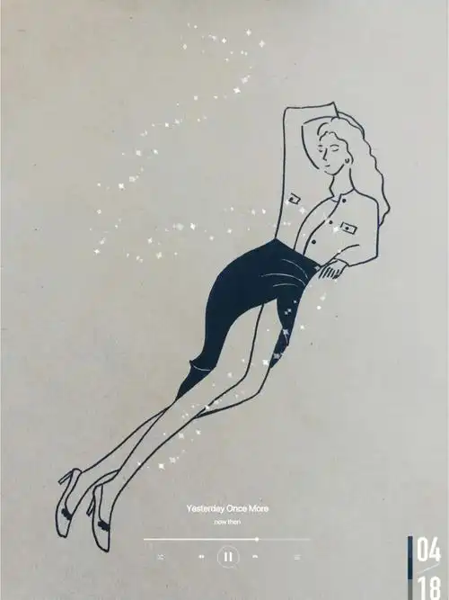 极简手绘睡美人