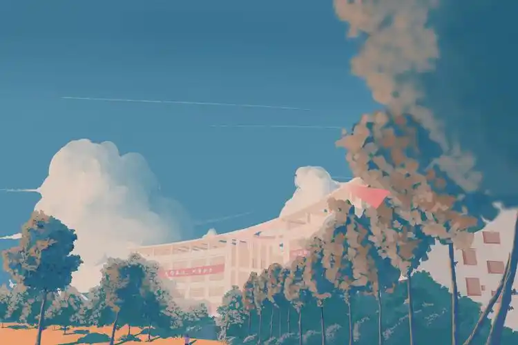 我的学校|插画|插画习作|努力的粉刷匠 - 原创作品 - 站酷 (zcool)