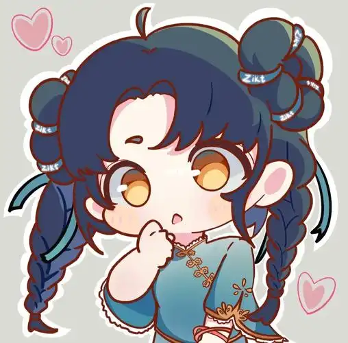 q版西施头像(勿商用)发型服饰参考——@果粒橙红烧肉q版模型——@小白