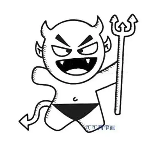 画愤怒的小鸟简笔画图片卡通动漫简笔画作品大全愤怒的小鸟简笔画恶魔