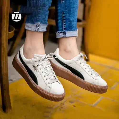 彪马女鞋蕾哈娜puma松糕鞋厚底增高platform黑棕白棕板鞋363559 - ott