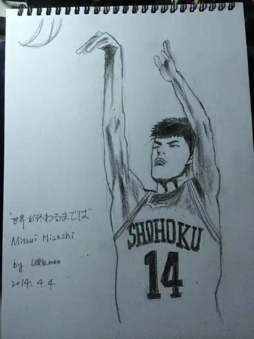 第一次尝试画三井寿~被男神夸了好开心